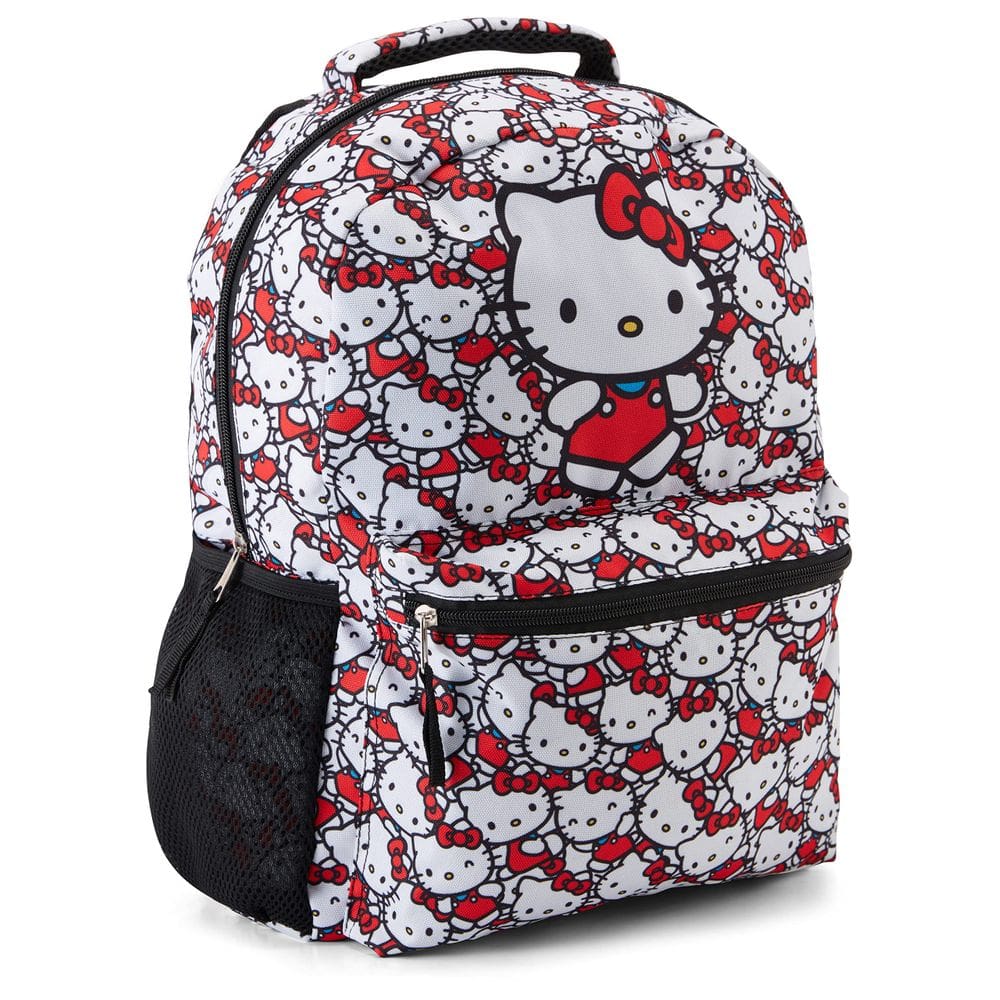Mochila Fast Forward Hello Kitty Allover School Branca