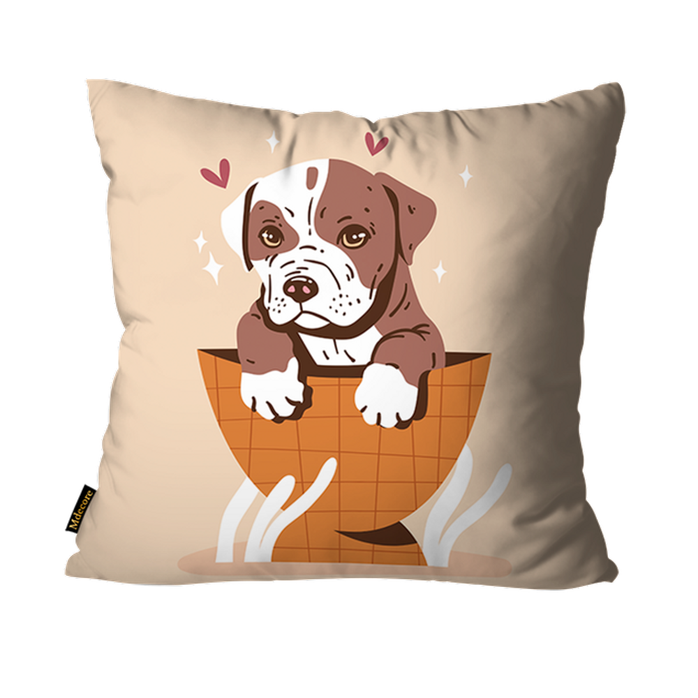 Capa Para Almofada Mdecore Pets 45x45cm - Pit Bull Bg
