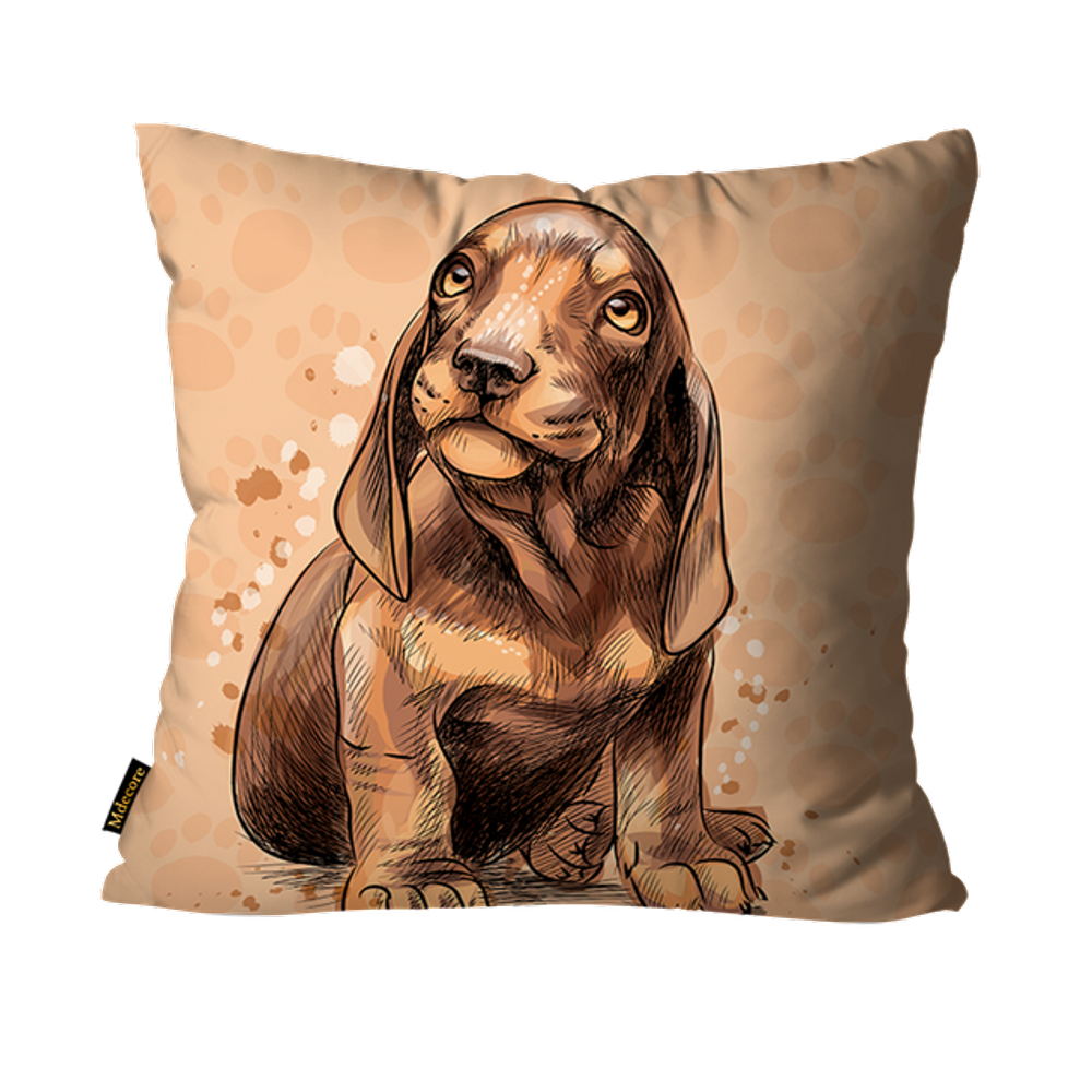 Capa Para Almofada Mdecore Pets 45x45cm - Dachshund Bg