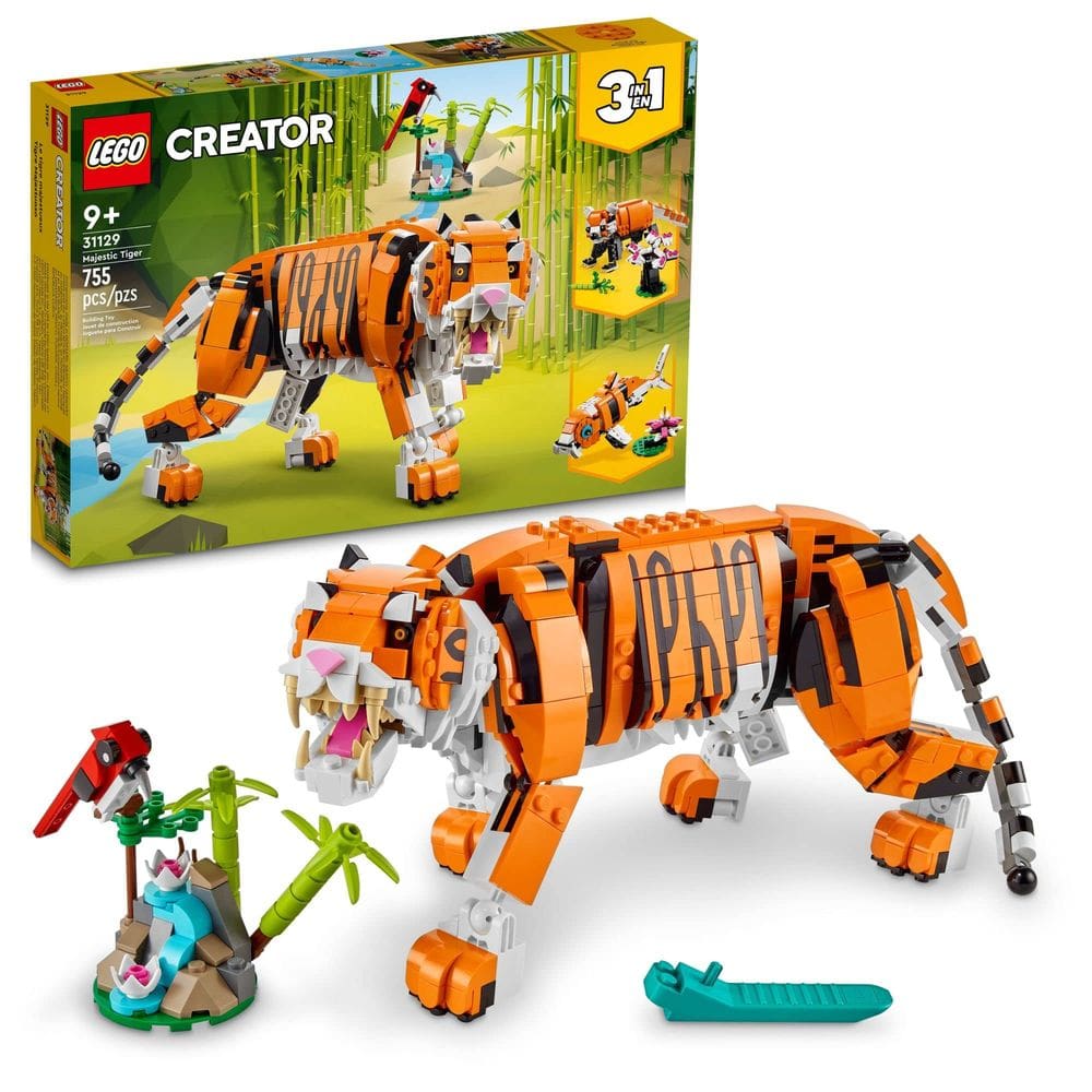 Conjunto de construção LEGO Creator 3 em 1 Majestic Tiger 31129