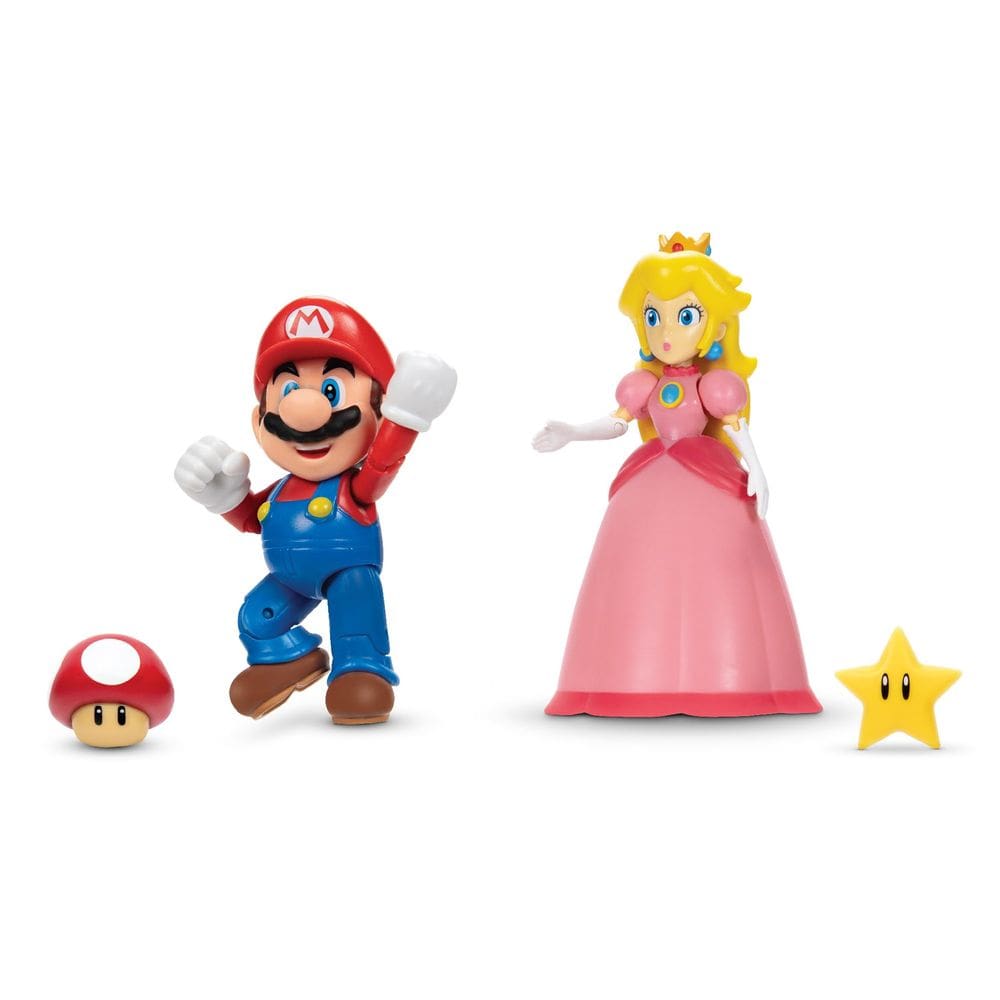 Pacote de figuras: Super Mario, Nintendo Mario e Peach 4 Figures