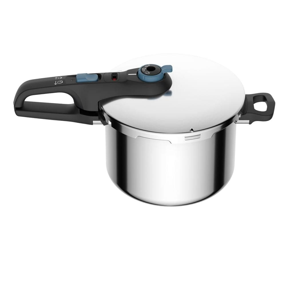 Panela De Pressão Rochedo Inox Trendy 6 litros Fechamento Externo Com Cesta De Vapor