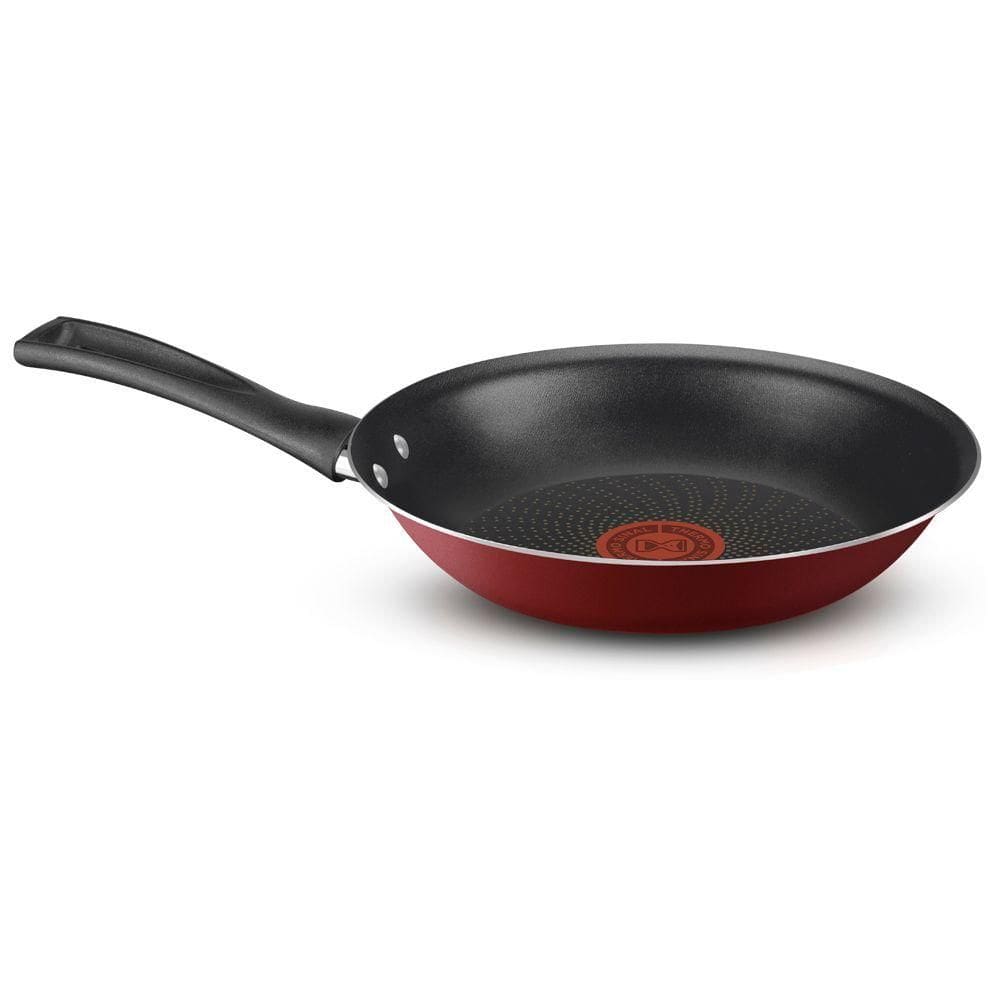 Frigideira Antiaderente Rochedo Limpa Fácil Vermelha Revestida 24cm