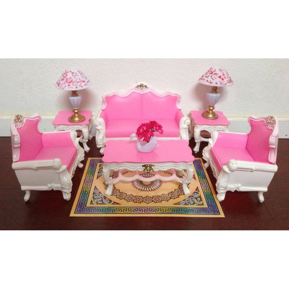 Móveis de casa de bonecas Barbie My Fancy Life Deluxe Living Room