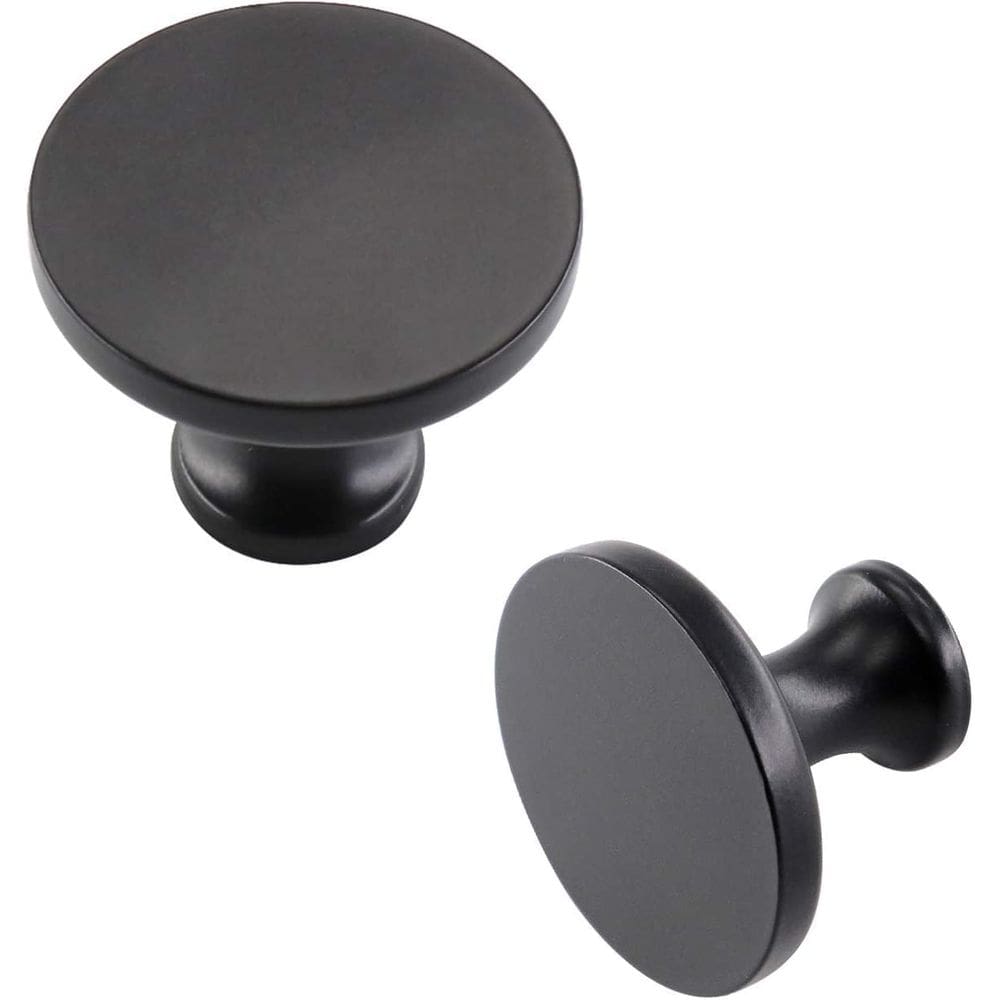 Knobs de gabinete: liga de zinco preta goldenwarm, 32 mm de diâmetro, pacote com 15