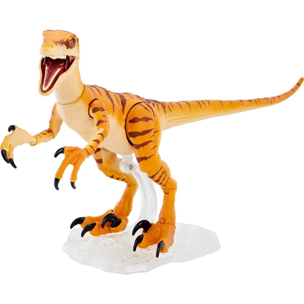 Boneco de ação Mattel Jurassic World Amber Collection Tiger Velociraptor 15 cm