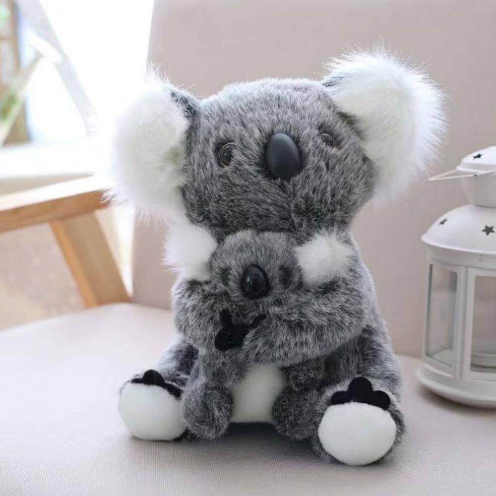 Brinquedo de pelúcia, coelho fofo, mãe e bebê coala, bicho de pelúcia de 28 cm