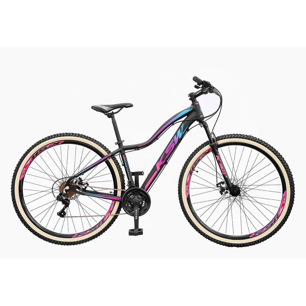 Bicicleta Aro 29 Feminina KSW MWZA 27 Marchas Freios a Disco