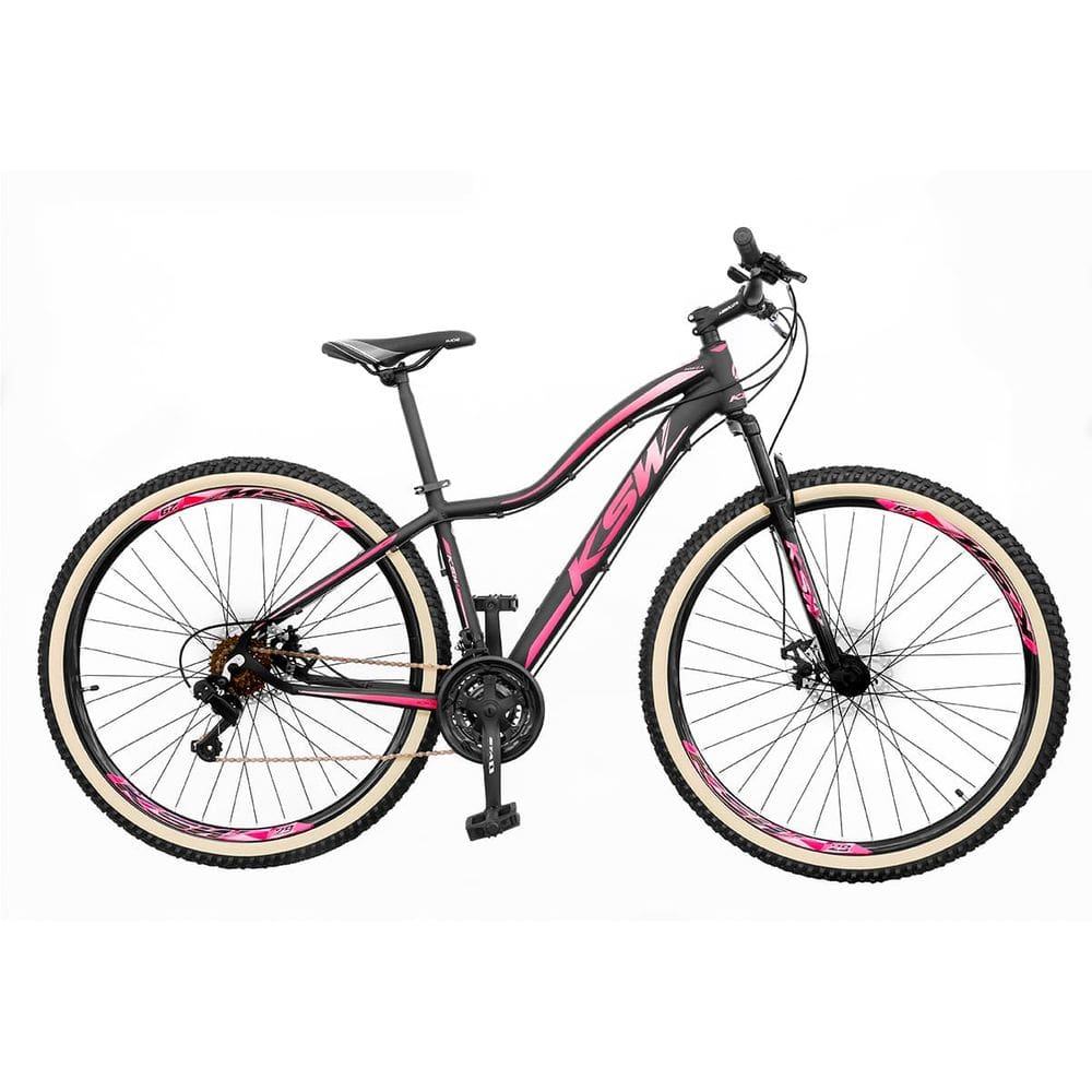 Bicicleta Aro 29 Feminina KSW MWZA 27 Marchas Freios a Disco