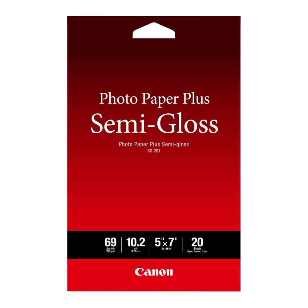 Papel fotográfico Canon Photo Paper Plus Semi-Gloss A5 (20 folhas)