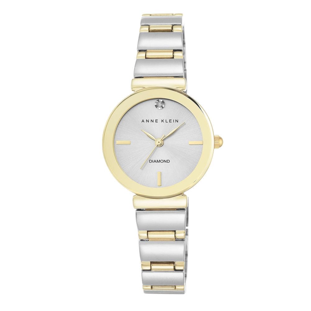 Relógio feminino Anne Klein com mostrador de diamante genuíno