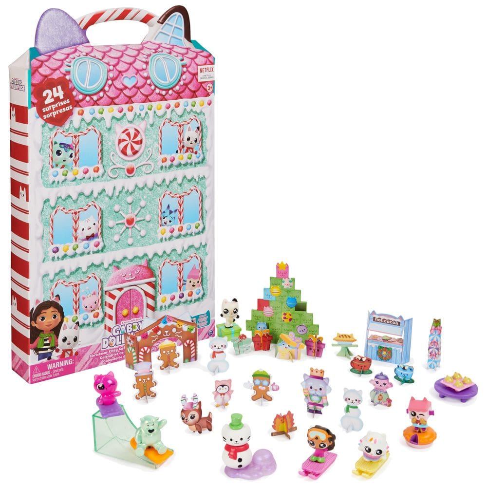 Calendário do Advento Gabby`s Dollhouse 2023 com 24 brinquedos de 3 anos ou mais