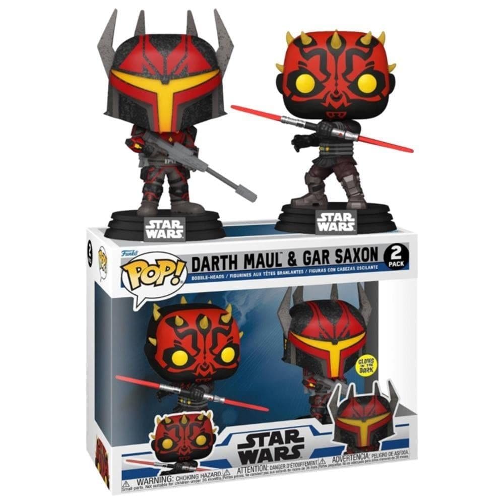 Boneco de vinil Funko POP Star Wars Darth Maul e Gar Saxon, pacote com 2