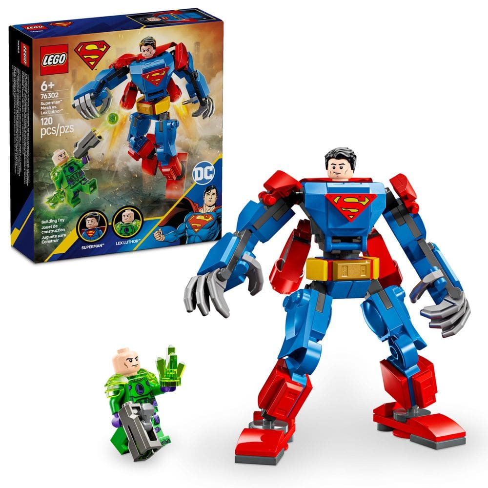Brinquedo de construção LEGO DC Superman Mech vs. Lex Luthor 76302
