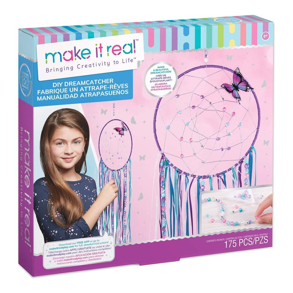 DIY Dreamcatcher Make It Real: roxa, rosa, azul, borboleta
