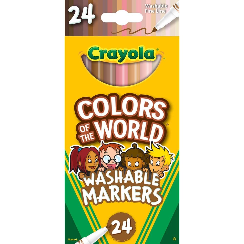 Marcadores Crayola Colors of the World: tom de pele lavável 24 quilates
