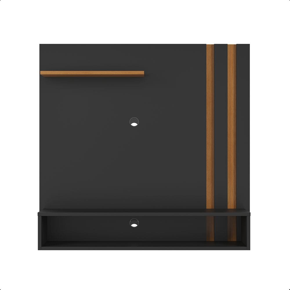 Painel de TV Light Decoração Sala Escritório Preto Freijó
