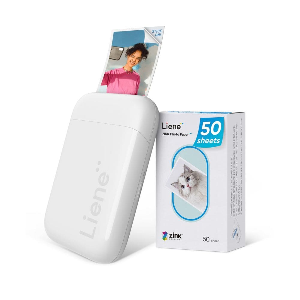 Impressora fotográfica Liene Mini Instant Portable com 50 papéis 2x3
