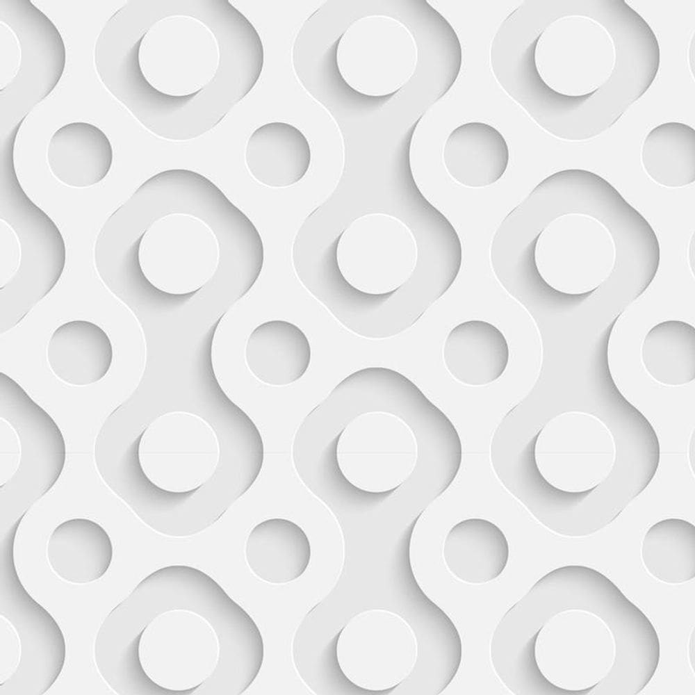 Papel Parede 3D Circulos Geometricos Adesivo Decorativo Sala