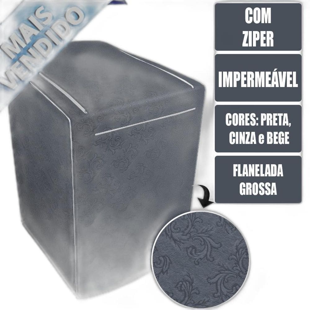 Capa De Maquina Lavar Electrolux Brastemp Consul 10 11 12 Kg