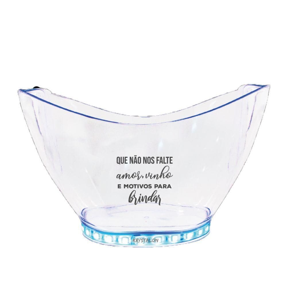 Champanheira Com Led Personalizada Amor Vinho E Motivos