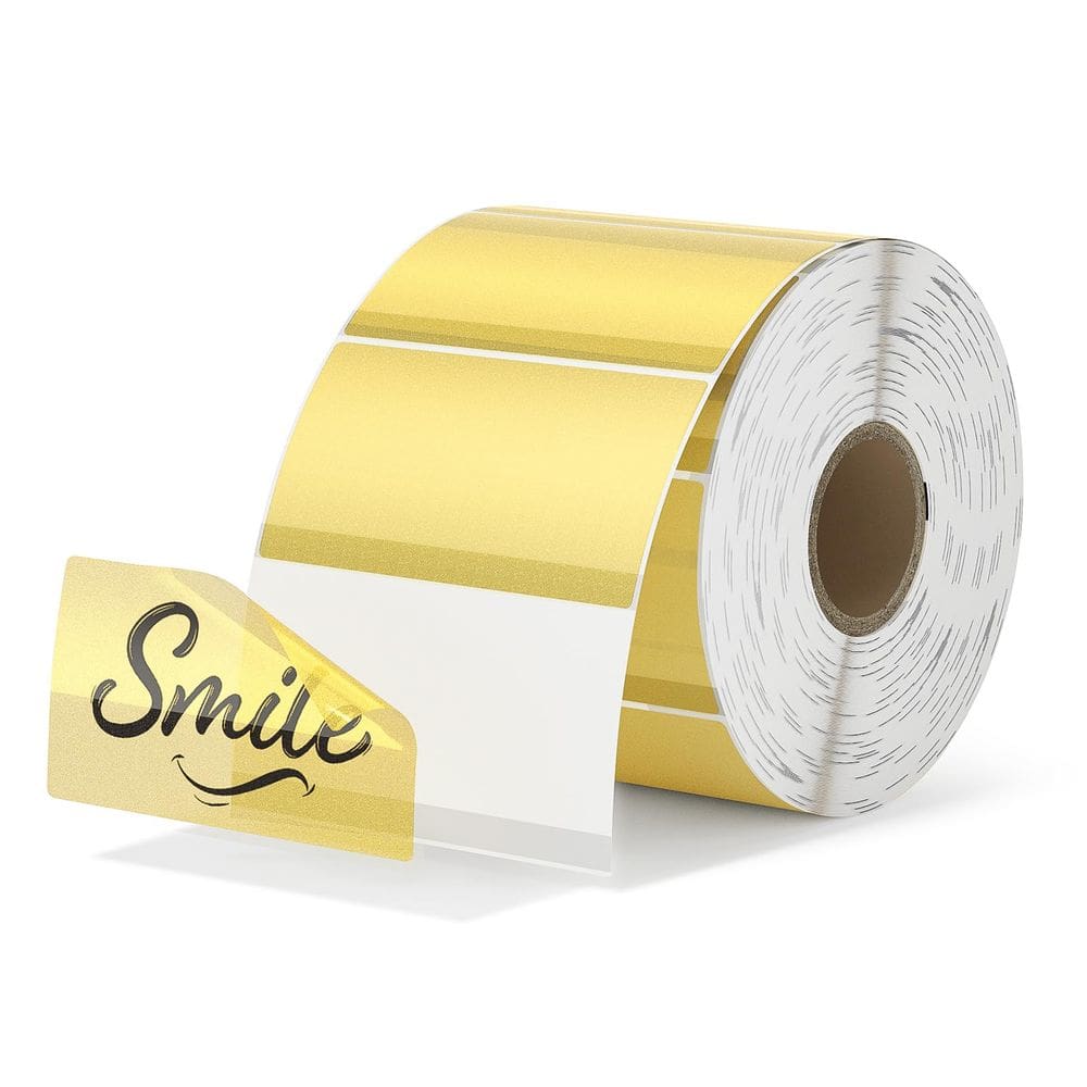 Etiquetas térmicas MUNBYN Gold Transparent 57x32mm 500 Etiquetas