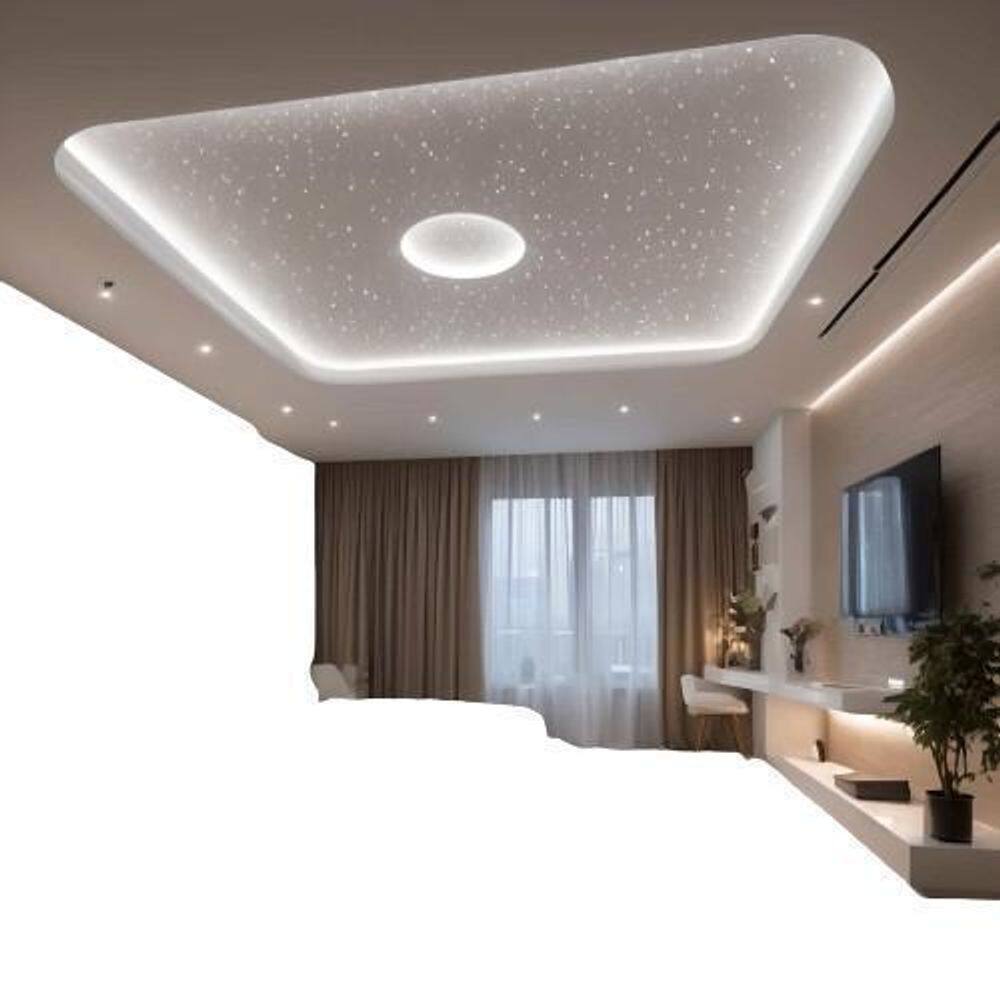 Kit Decoração 300 Pontos Fibra Ótica Rgb Efeito Céu