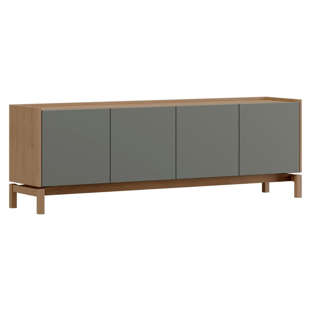 Rack 2 Portas e 2 Gavetas Barcelona - Oak e Ferrolack