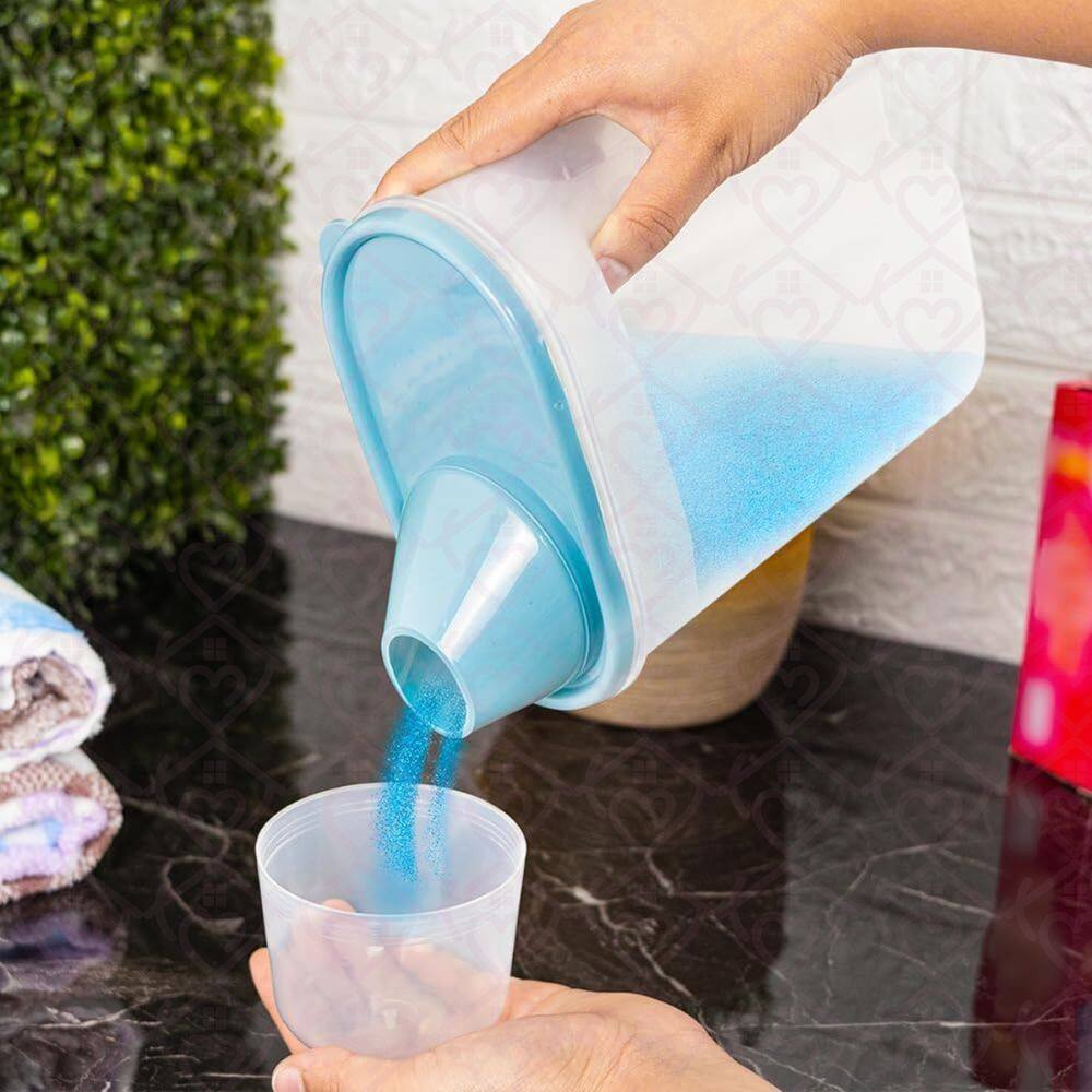 2 Porta Grãos Multiuso com Copo Medidor Resistente Prático
