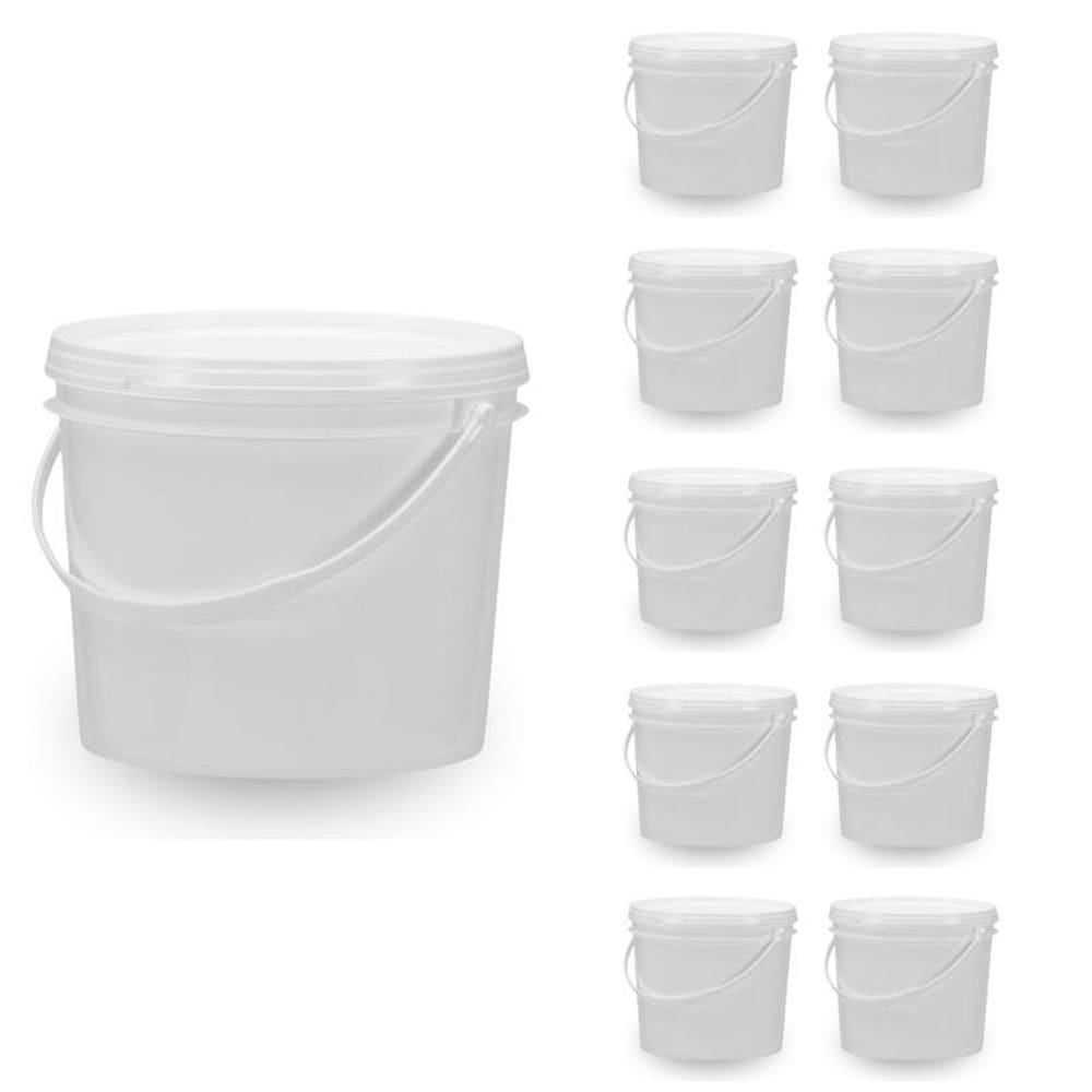 Balde Para Tinta Acrílica 1.8L Branco 10 Pçs