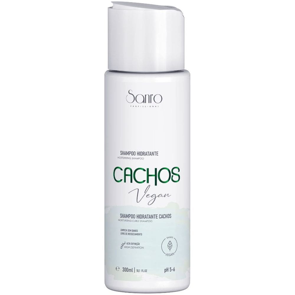 Shampoo Cachos Vegan 300ml Sanro Cosméticos