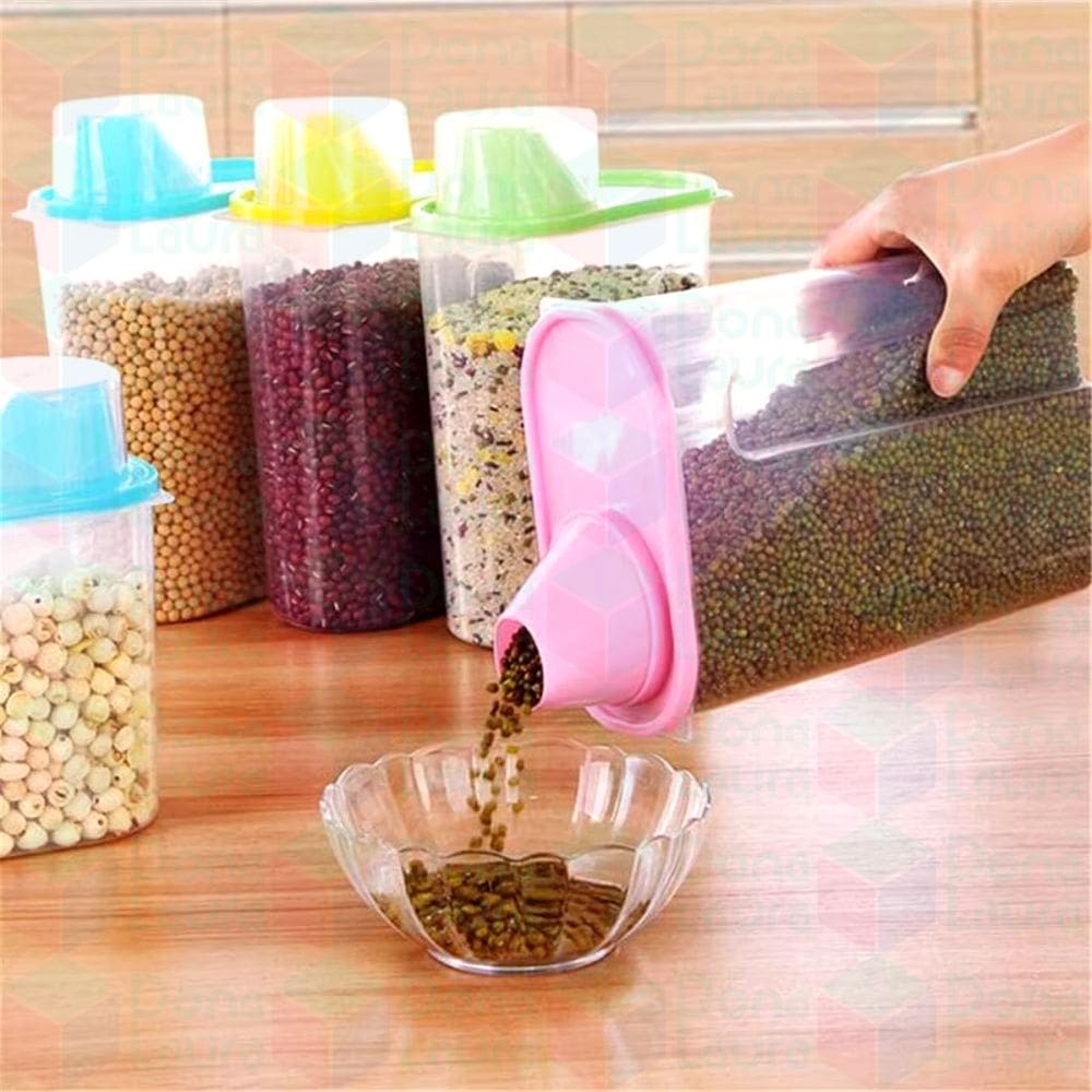 2 Porta Sabão com Copo Medidor Multiuso Amaciante Lavanderia