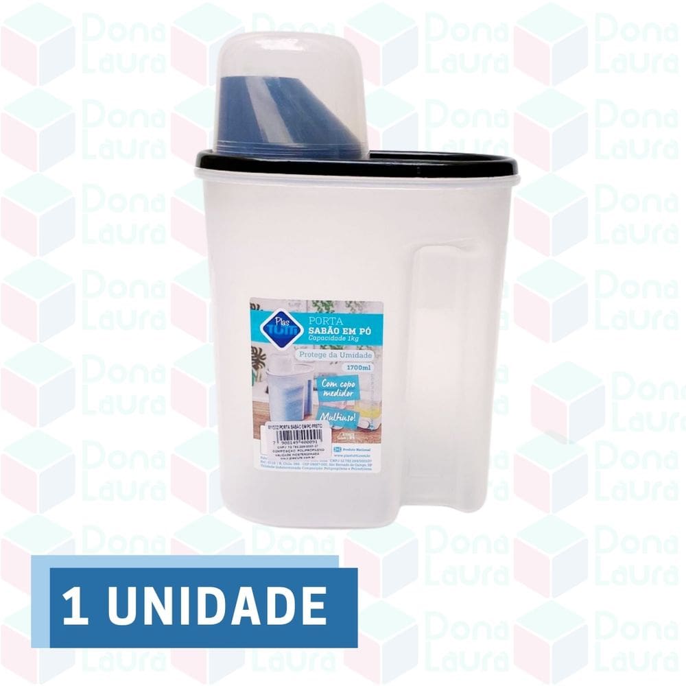 1 Porta Grãos com Copo Medidor Multifuncional Sabão em Pó