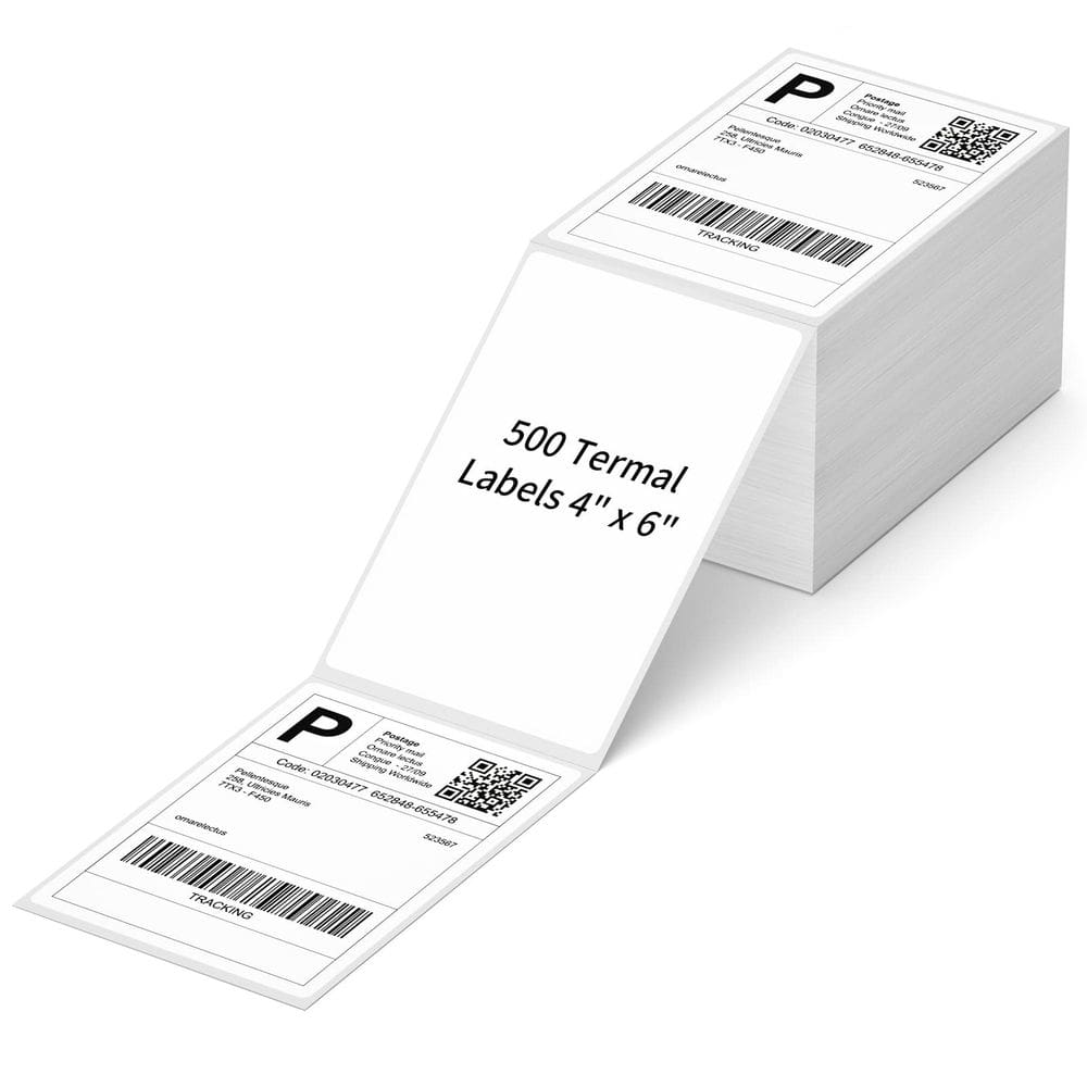 Etiquetas térmicas diretas Fanfold | Etiquetas NeFlaca 4x6 500