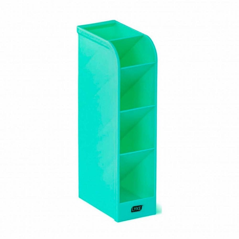 Organizador De Mesa Verde - Plástico 5 Divisórias