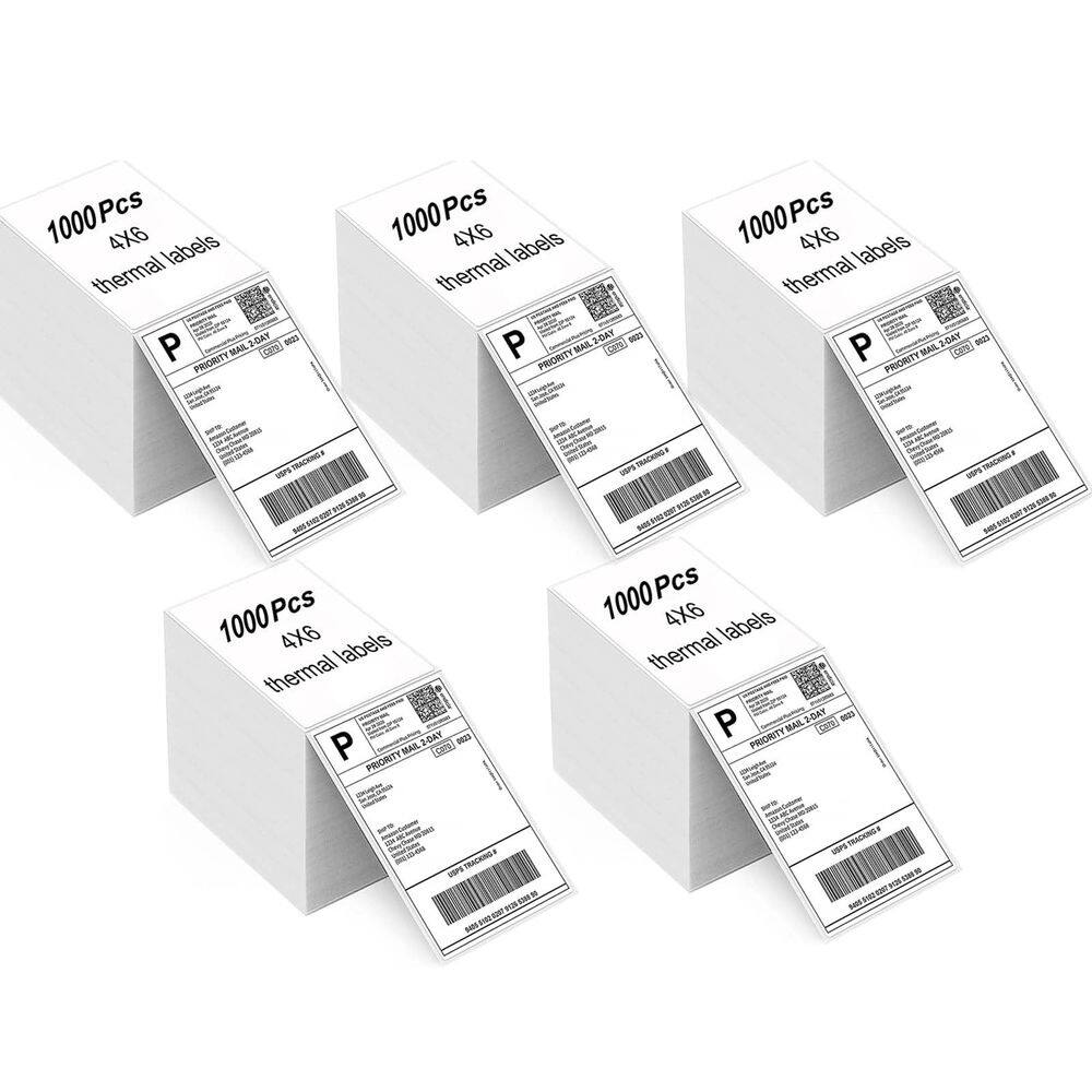 Etiquetas térmicas de transporte MBLABEL 4x6 cm para Rollo, MUNBYN (50)