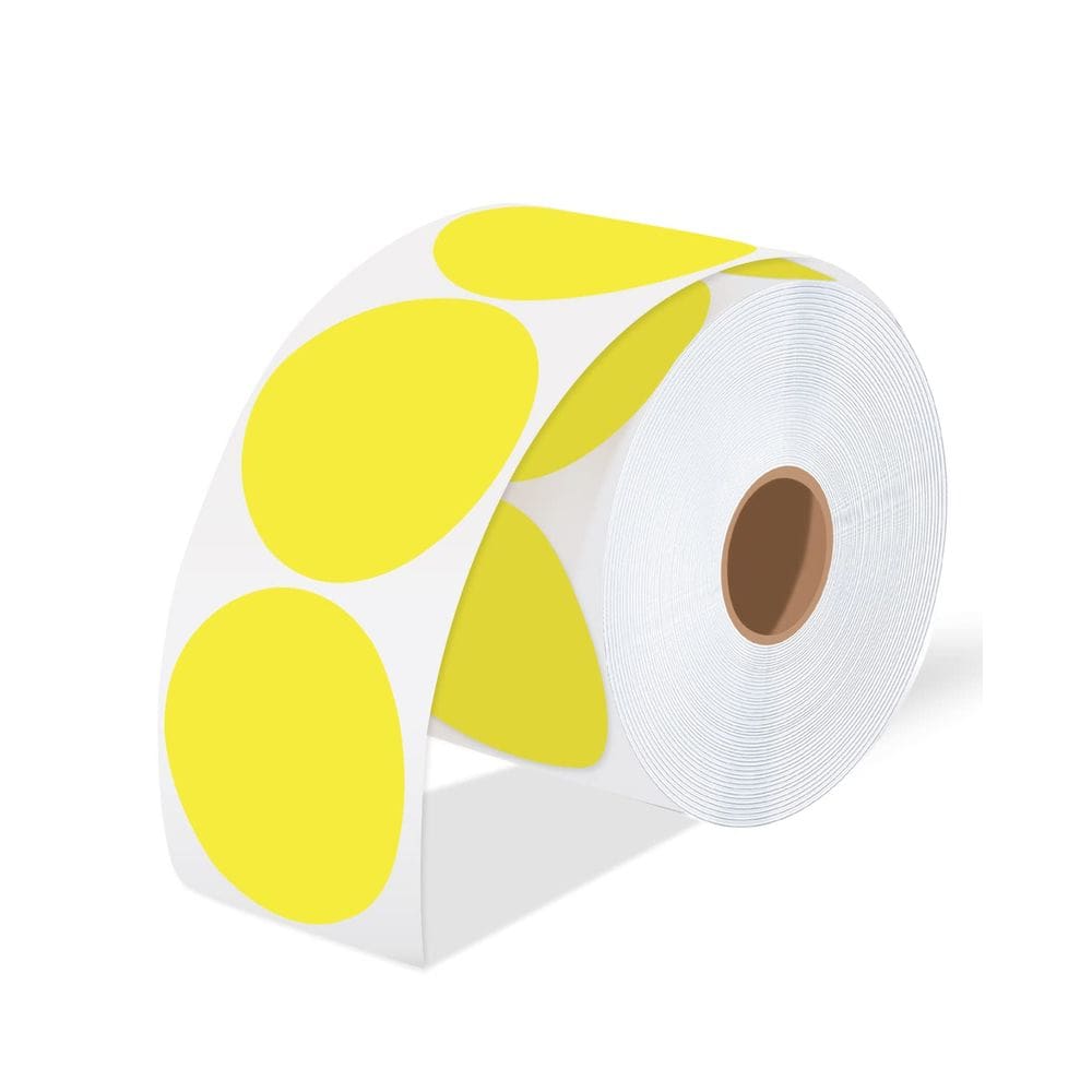 Etiquetas adesivas térmicas iEager Circle 7,62 cm Yellow 500 Labels