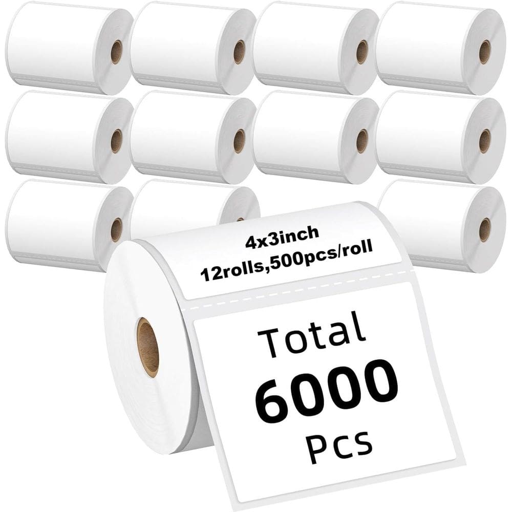 Etiqueta térmica KingTac 4x3 (101 mm x 76 mm) 6000 etiquetas/12 rolos