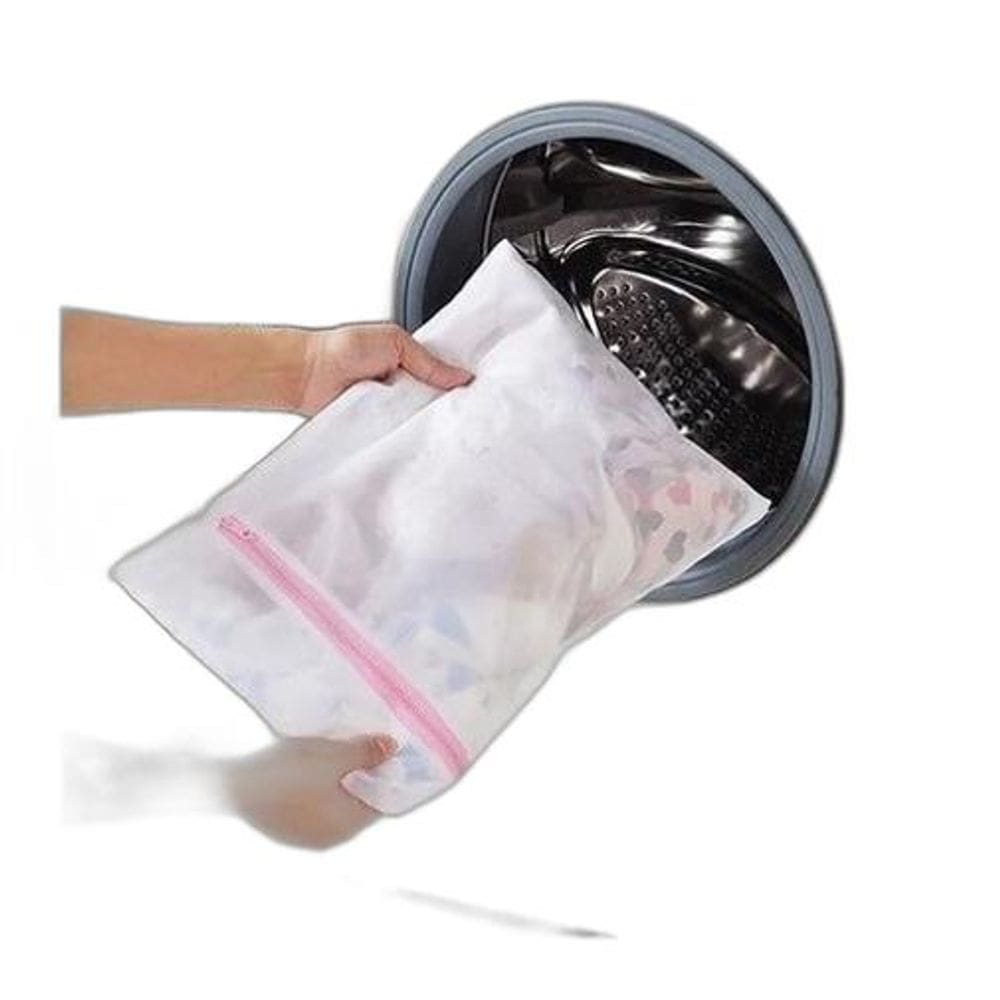 Saco Para Lavar Roupas Delicadas Com Ziper 50X40Cm