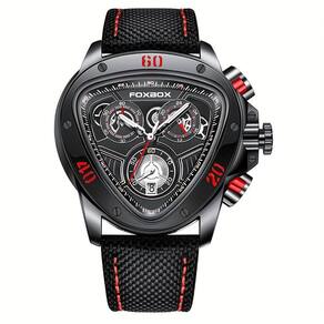 Relógio Masculino Fashion Criativo de Couro Sintético Casual Esportivo Impermeavel 3atm