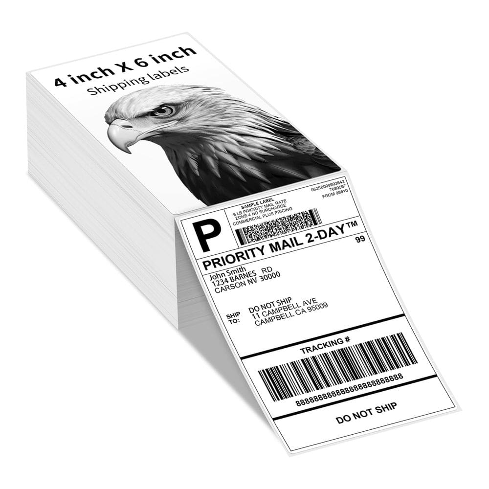 Etiquetas térmicas de envio Memoking 4x6 cm para impressora térmica