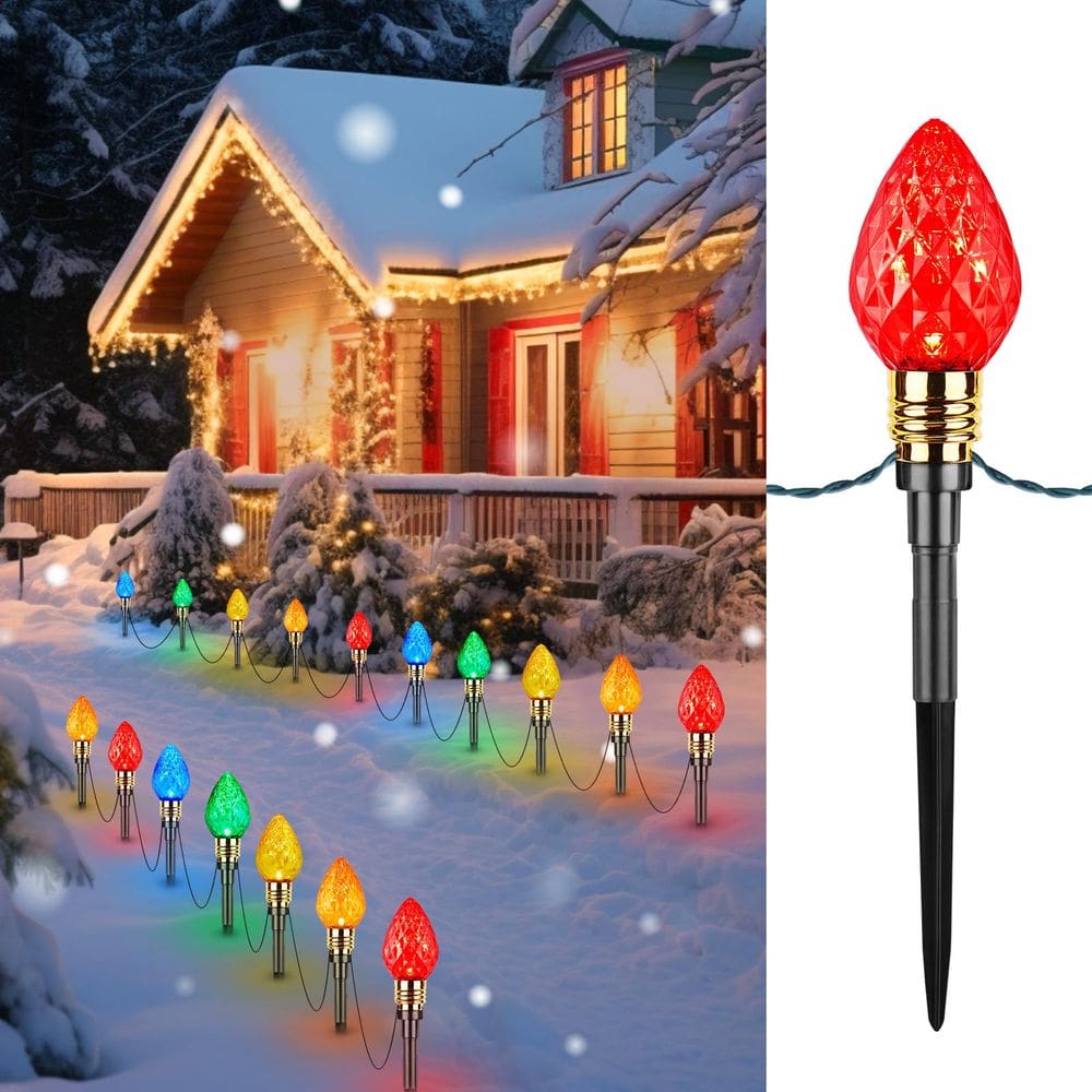 Luzes de caminho de Natal Brightown Strawberry C9 20 LED