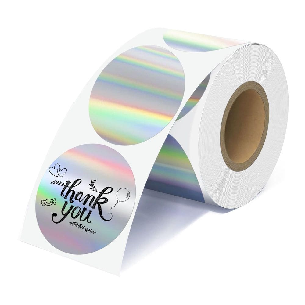 Etiquetas térmicas JOYIT Holographic 2” redondas 400 unidades/rolo x400