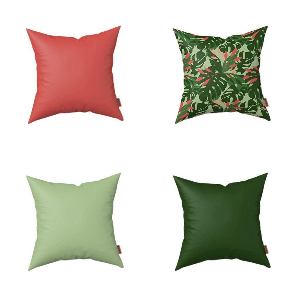Kit 4 Capas De Almofadas Estampadas - 45X45Cm Nav:4576