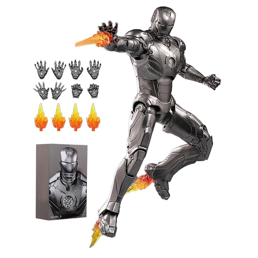 Boneco de ação OVONNI Ironman MK2 de 7 polegadas com acessórios