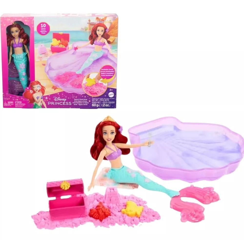 Princesa Ariel Aventura na Piscina Boneca Disney - Mattel HWB39