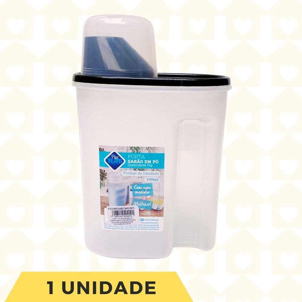 Porta Sabão com Copo Medidor Amaciante Lavanderia 1 Unidade