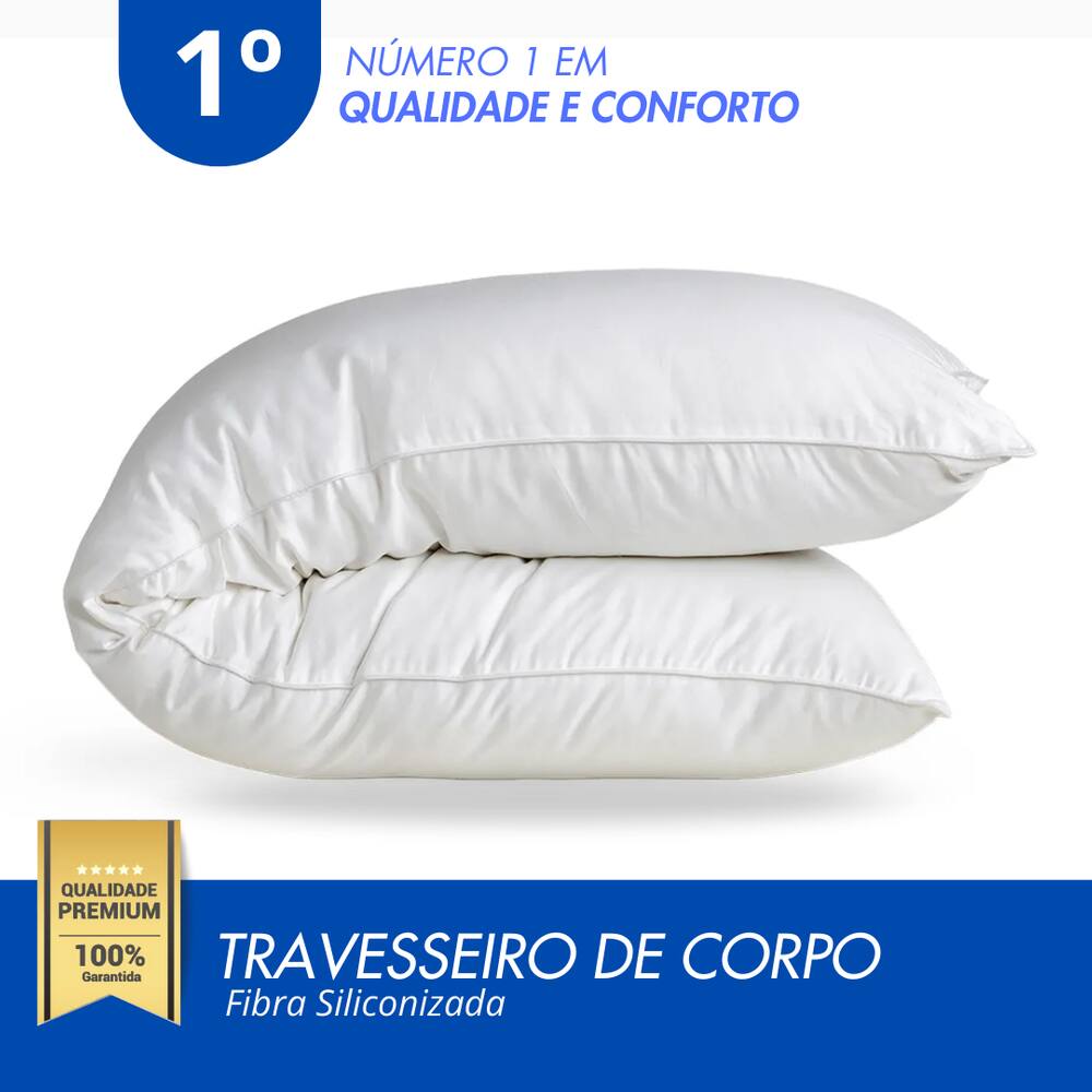 Travesseiro Corpo Xuxão 1,40x0,42cm 100% Algodão Extra Macio