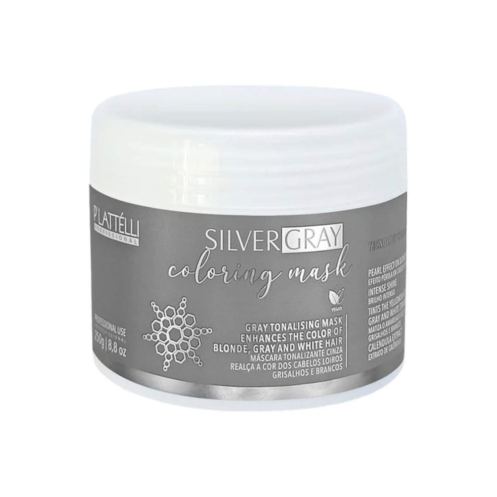 Máscara Tonalizante Silver Gray Plattelli 250g