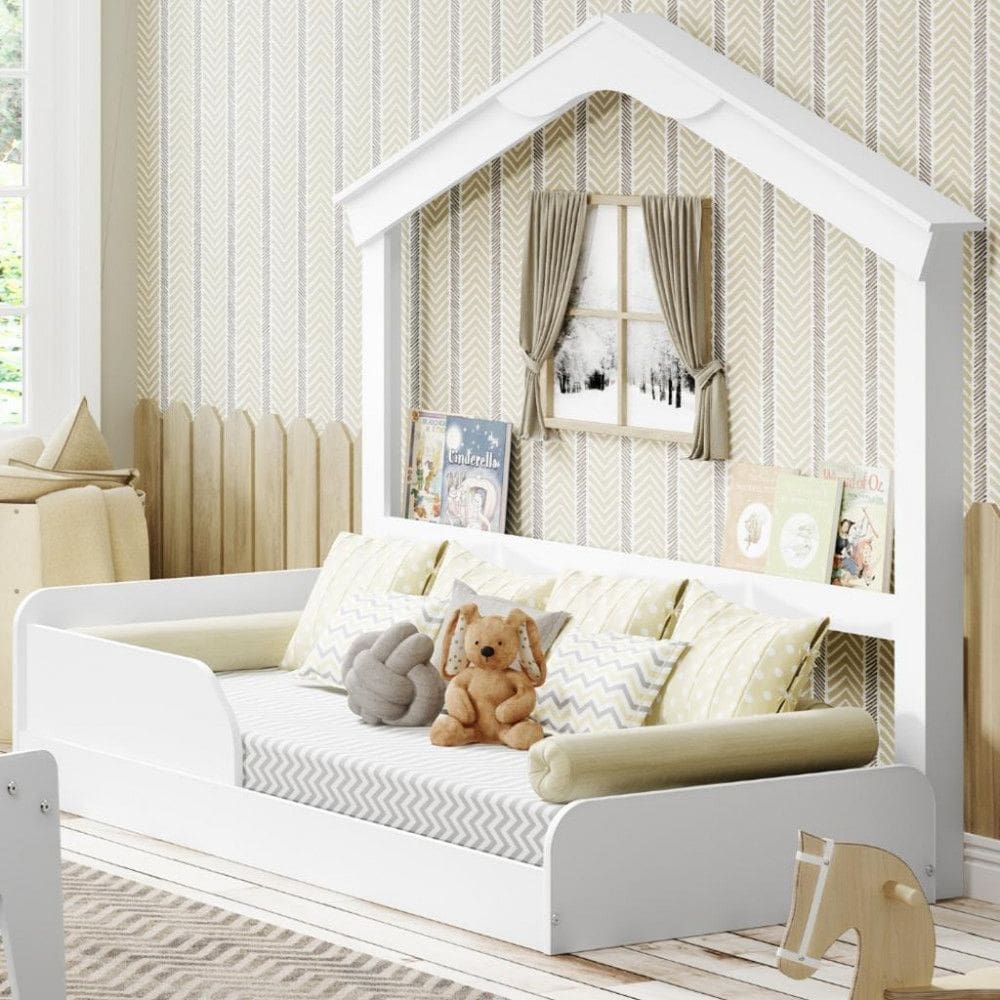 Cama infantil Montessoriana Solteiro com Casinha Mimo Movelbras